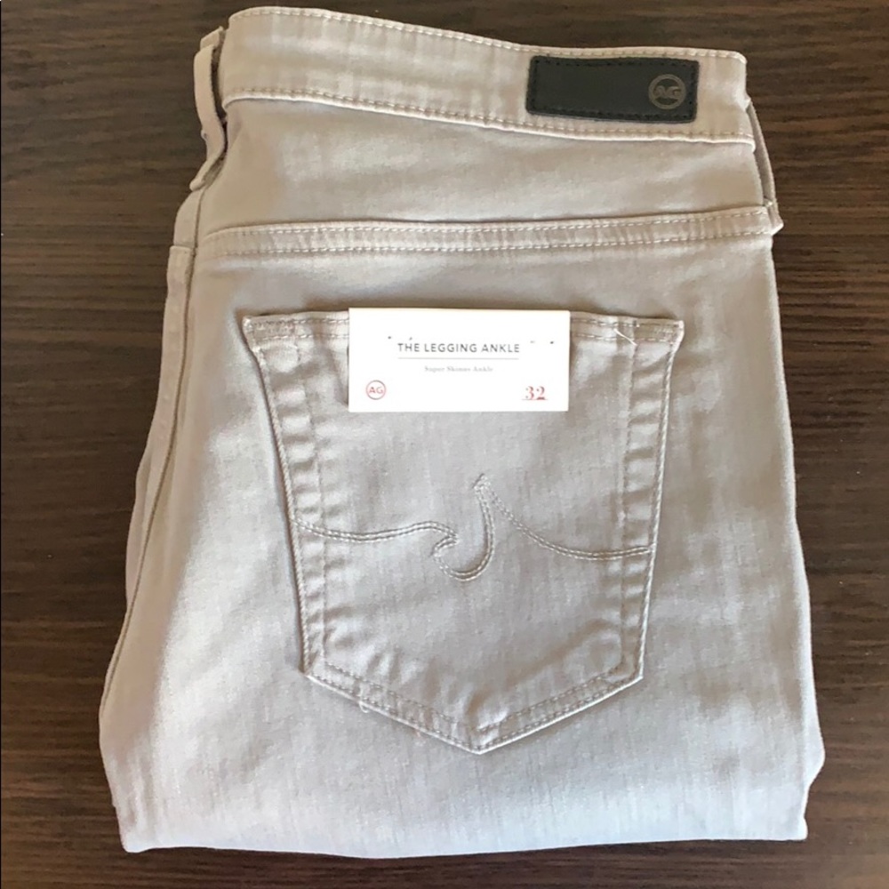 AG Adriano Goldschmied Grey Denim Legging Ankle